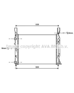 AVA QUALITY COOLING RTA2469 - Radiatore, Raffreddamento motore