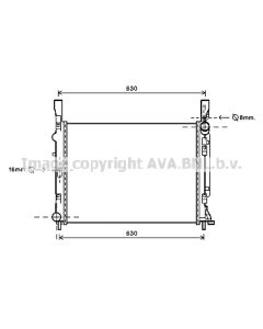 AVA QUALITY COOLING RTA2472 - Radiatore, Raffreddamento motore