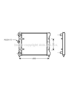 AVA QUALITY COOLING ST2022 - Radiatore, Raffreddamento motore