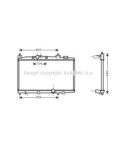 AVA QUALITY COOLING TO2318 - Radiatore, Raffreddamento motore