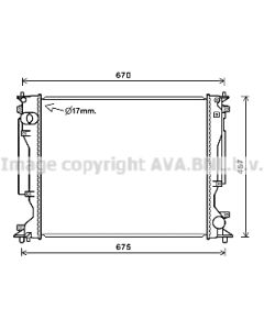 AVA QUALITY COOLING TO2717 - Radiatore, Raffreddamento motore