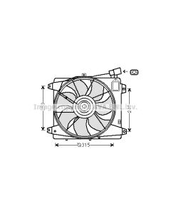 AVA QUALITY COOLING TO7555 - Ventola, Raffreddamento motore