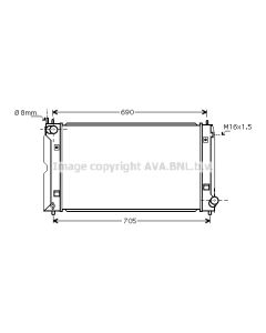 AVA QUALITY COOLING TOA2386 - Radiatore, Raffreddamento motore