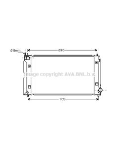 AVA QUALITY COOLING TOA2403 - Radiatore, Raffreddamento motore