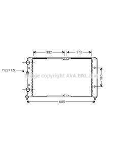 AVA QUALITY COOLING VNA2191 - Radiatore, Raffreddamento motore