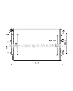 AVA QUALITY COOLING VNA2324 - Radiatore, Raffreddamento motore