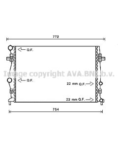 AVA QUALITY COOLING VNA2343 - Radiatore, Raffreddamento motore
