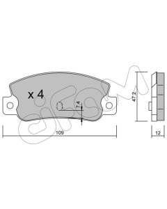 CIFAM 8220350 - Kit pastiglie freno, Freno a disco