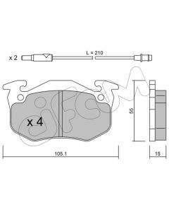 CIFAM 8220362 - Kit pastiglie freno, Freno a disco