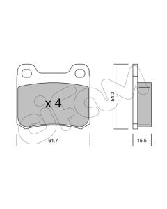 CIFAM 8220921 - Kit pastiglie freno, Freno a disco