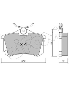 CIFAM 8221005 - Kit pastiglie freno, Freno a disco