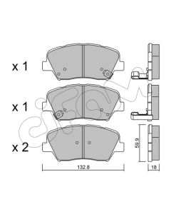 CIFAM 82210260 - Kit pastiglie freno, Freno a disco