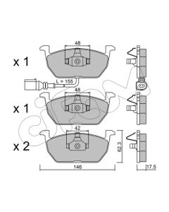 CIFAM 82210280 - Kit pastiglie freno, Freno a disco
