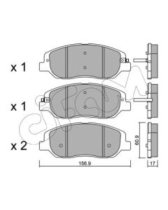 CIFAM 82210310 - Kit pastiglie freno, Freno a disco