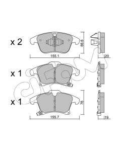CIFAM 82210390 - Kit pastiglie freno, Freno a disco