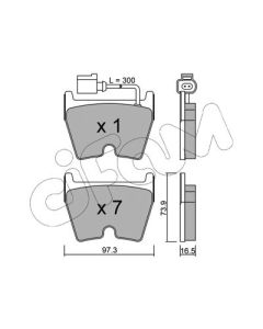 CIFAM 82210431 - Kit pastiglie freno, Freno a disco