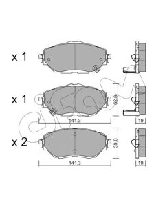 CIFAM 82210880 - Kit pastiglie freno, Freno a disco