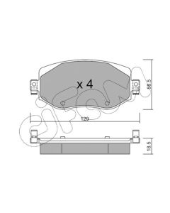 CIFAM 82211100 - Kit pastiglie freno, Freno a disco