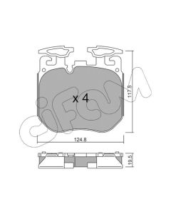CIFAM 82211470 - Kit pastiglie freno, Freno a disco
