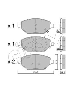 CIFAM 82212110 - Kit pastiglie freno, Freno a disco