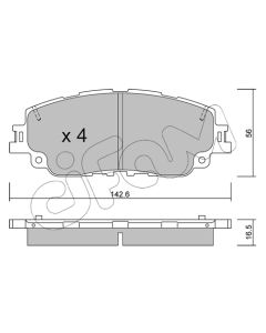 CIFAM 82212270 - Kit pastiglie freno, Freno a disco