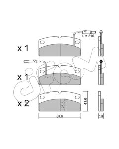 CIFAM 82212310 - Kit pastiglie freno, Freno a disco