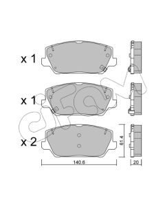 CIFAM 82212410 - Kit pastiglie freno, Freno a disco