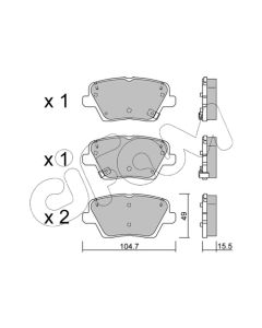 CIFAM 82212430 - Kit pastiglie freno, Freno a disco