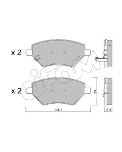CIFAM 82212860 - Kit pastiglie freno, Freno a disco