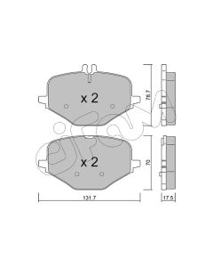 CIFAM 82213090 - Kit pastiglie freno, Freno a disco