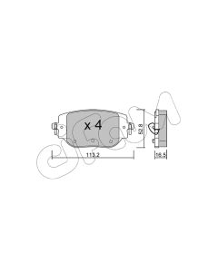 CIFAM 82213460 - Kit pastiglie freno, Freno a disco