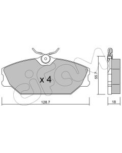 CIFAM 8221422 - Kit pastiglie freno, Freno a disco