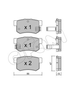 CIFAM 8221730 - Kit pastiglie freno, Freno a disco