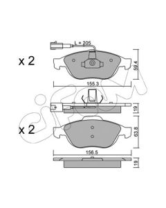 CIFAM 8222200 - Kit pastiglie freno, Freno a disco