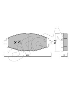 CIFAM 8222930 - Kit pastiglie freno, Freno a disco