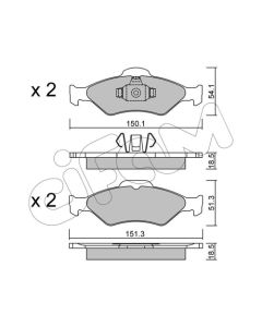 CIFAM 8223150 - Kit pastiglie freno, Freno a disco