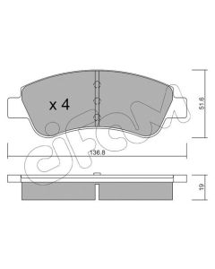 CIFAM 8223270 - Kit pastiglie freno, Freno a disco