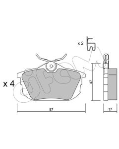 CIFAM 8223470 - Kit pastiglie freno, Freno a disco
