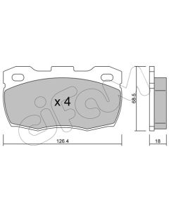 CIFAM 8223520 - Kit pastiglie freno, Freno a disco