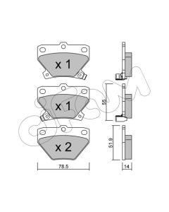 CIFAM 8224240 - Kit pastiglie freno, Freno a disco