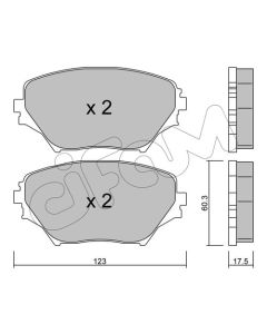CIFAM 8224300 - Kit pastiglie freno, Freno a disco