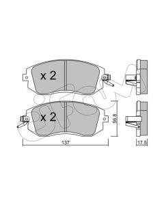 CIFAM 8225001 - Kit pastiglie freno, Freno a disco