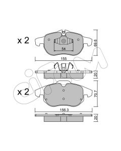 CIFAM 8225404 - Kit pastiglie freno, Freno a disco