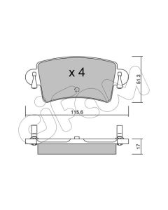CIFAM 8225460 - Kit pastiglie freno, Freno a disco