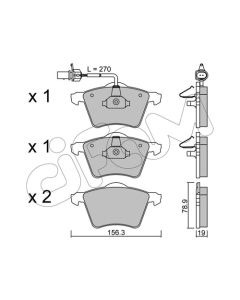 CIFAM 8225500 - Kit pastiglie freno, Freno a disco