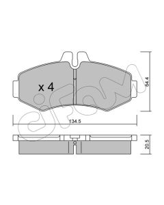 CIFAM 8225730 - Kit pastiglie freno, Freno a disco