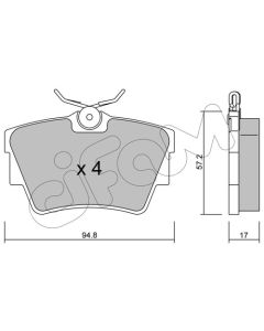 CIFAM 8226350 - Kit pastiglie freno, Freno a disco