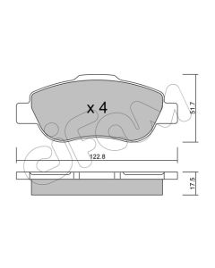 CIFAM 8226380 - Kit pastiglie freno, Freno a disco