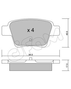 CIFAM 8226390 - Kit pastiglie freno, Freno a disco