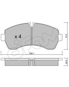 CIFAM 8226730 - Kit pastiglie freno, Freno a disco